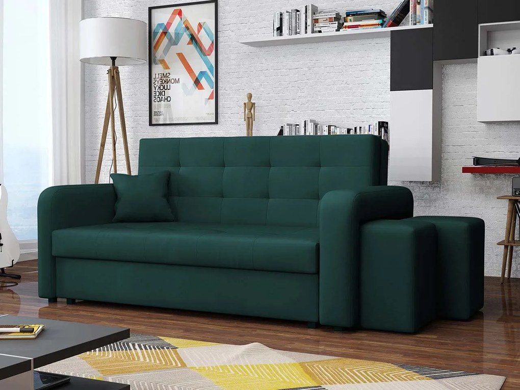 Pohovka s taburetkami Clivia Home III, Taburetka: ľavá strana, Dostupné poťahy: Enjoy 24