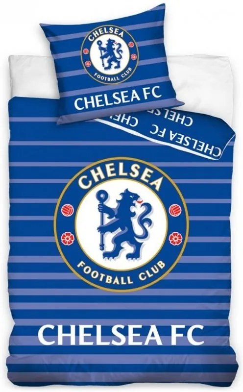 Carbotex · Futbalové posteľné obliečky Chelsea FC - Oficiálny licenčný produkt Chelsea FC - 100% bavlna - 70 x 80 cm + 140 x 200 cm