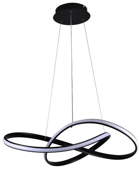 Brilagi - LED Stmievateľný luster na lanku COSMOWAVE LED/70W/230V čierna + DO