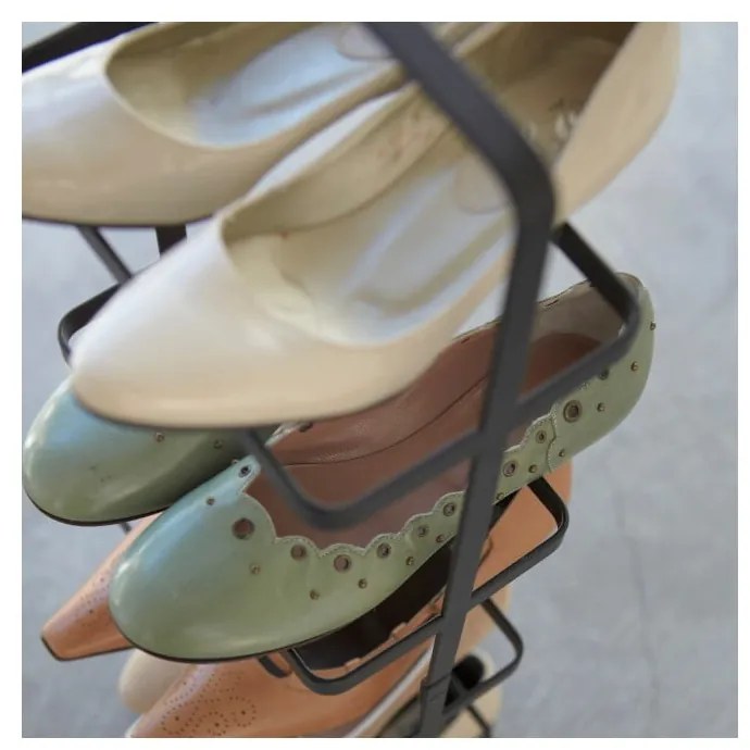 Čierny kovový stojan na topánky Tower Shoe Rack – YAMAZAKI