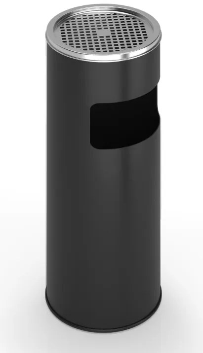 JAGO Odpadkový kôš s popolníkom, 17 l, čierny