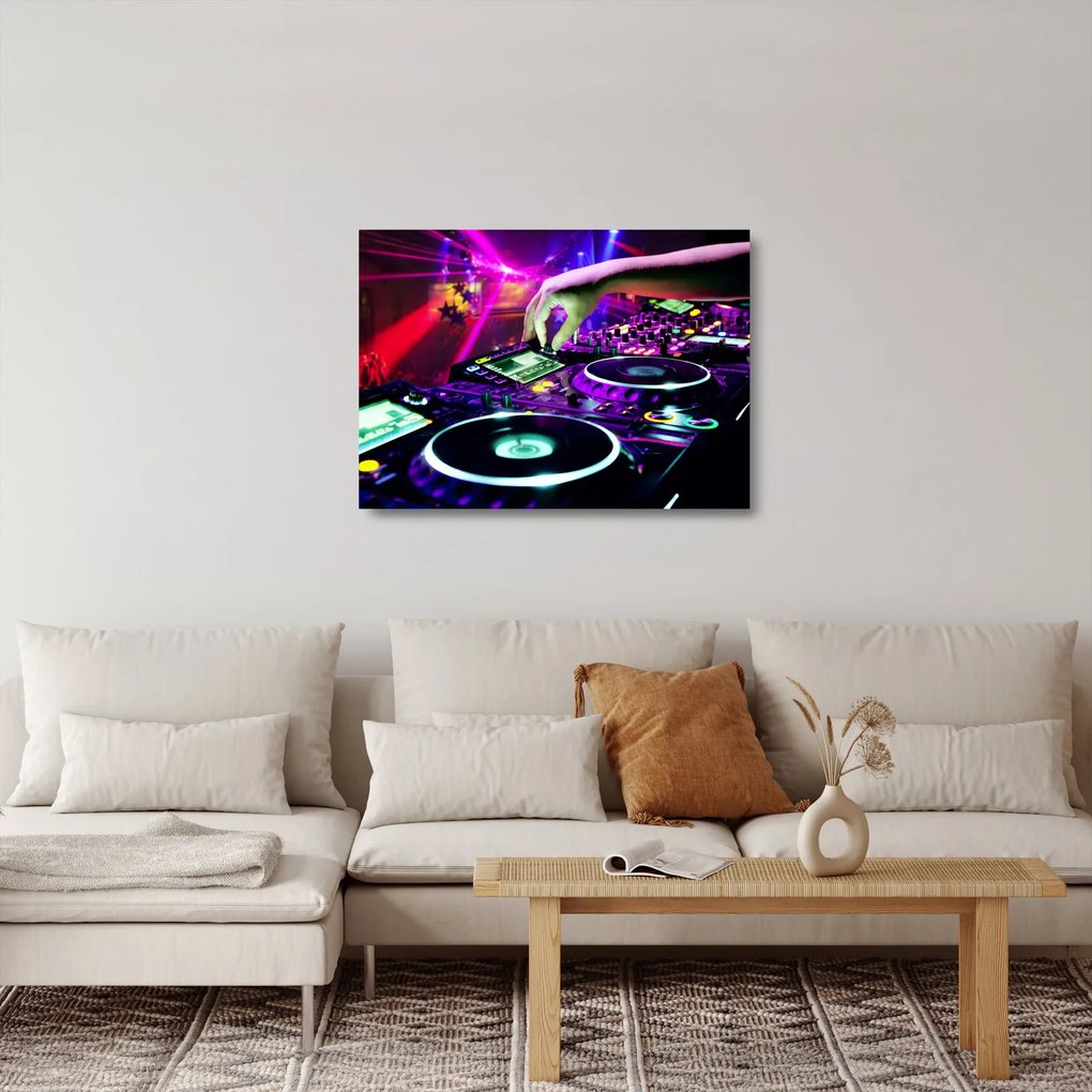Sklenený obraz - DJ (70x50 cm)