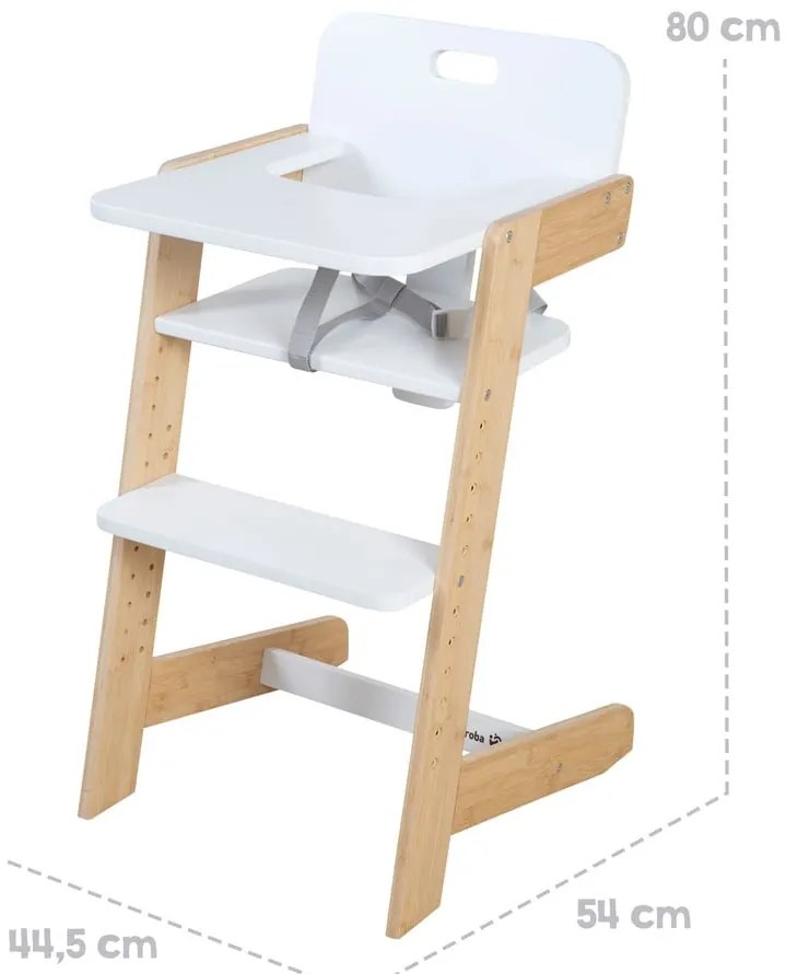 Biela jedálenská stolička Nature UP – Roba