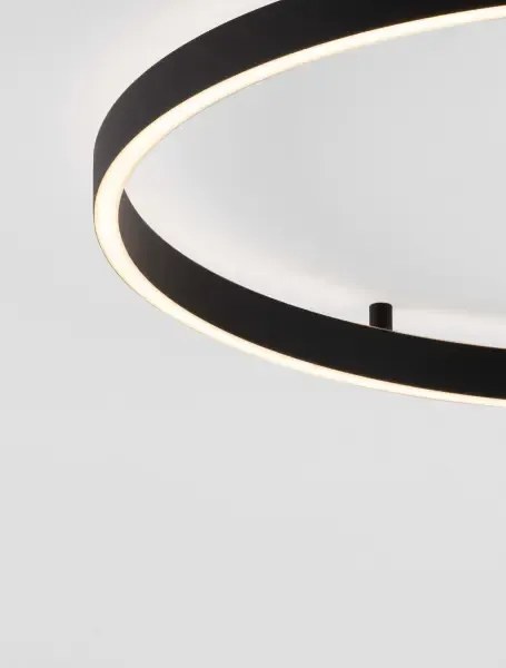 LED stmievateľné čierne dizajnové stropné svietidlo Hedra 60