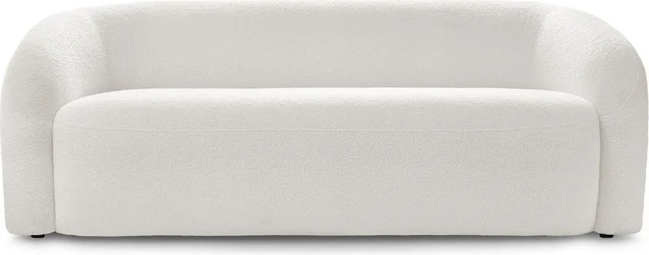 Biela pohovka z textílie buklé 193 cm Elina – Bobochic Paris