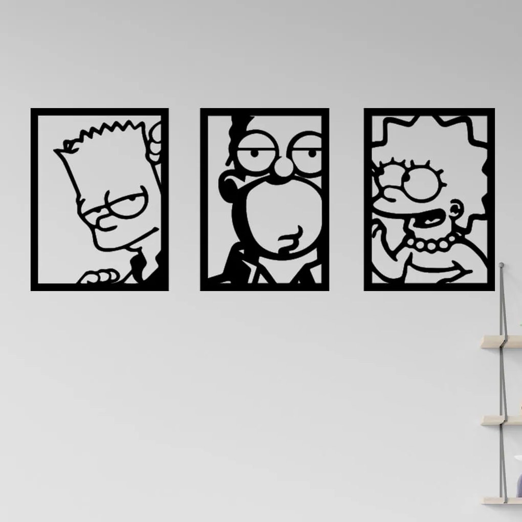 Veselá Stena Samolepka Bart Homer Lisa Simpsonovci Farba: šedá, Veľkosť: 40 x 16 cm