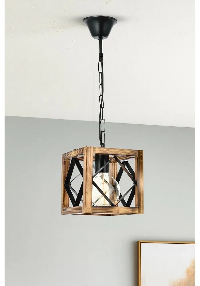 Závesné svietidlo z jedľového dreva Zikzak Rustik