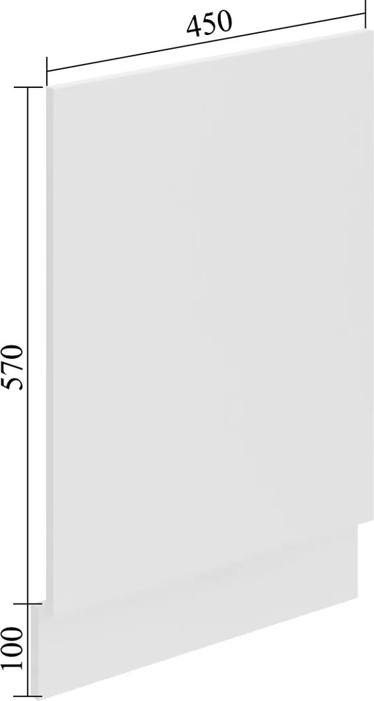 Panel na umývačku Belini Premium Full Version odkrytý 45 cm šedý mat s pracovnou doskou