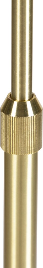 Stojaca lampa zlatá/mosadzná s tienidlom z velúru Peacock 40/40 cm - Parte