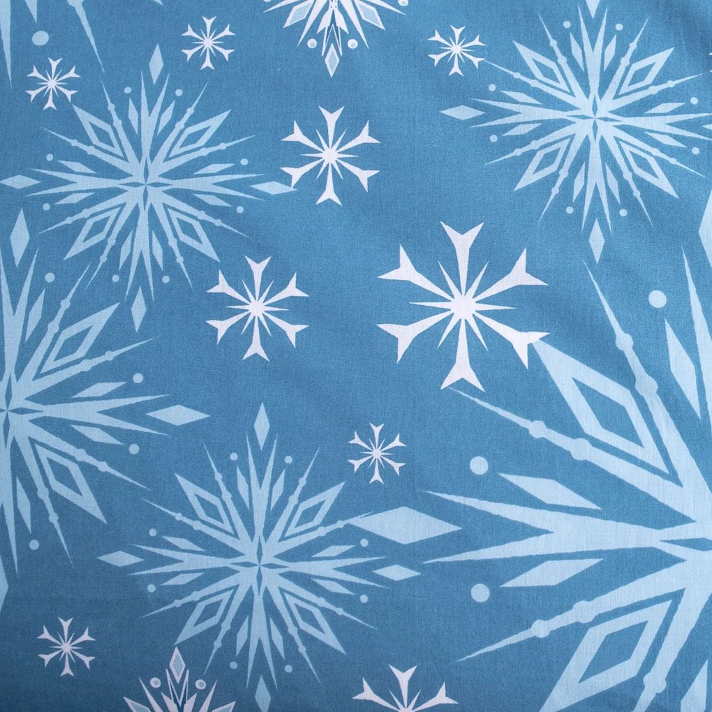 Jerry Fabrics Bavlnené obliečky 140x200 + 70x90 cm - Frozen "White snowflake"