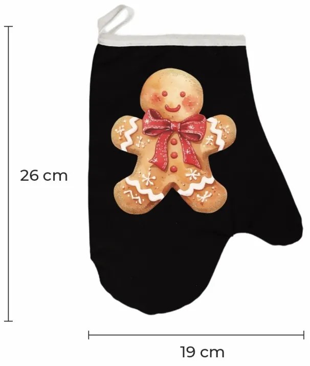 Vianočná kuchynská rukavica Ginger EMI, červená