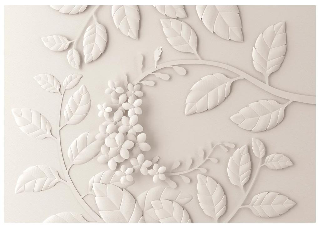 Artgeist Fototapeta - Paper Flowers (Cream) Veľkosť: 100x70, Verzia: Premium