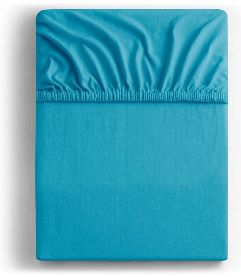 Modrá napínacia plachta jersey 120x200 cm Amber – Restilo