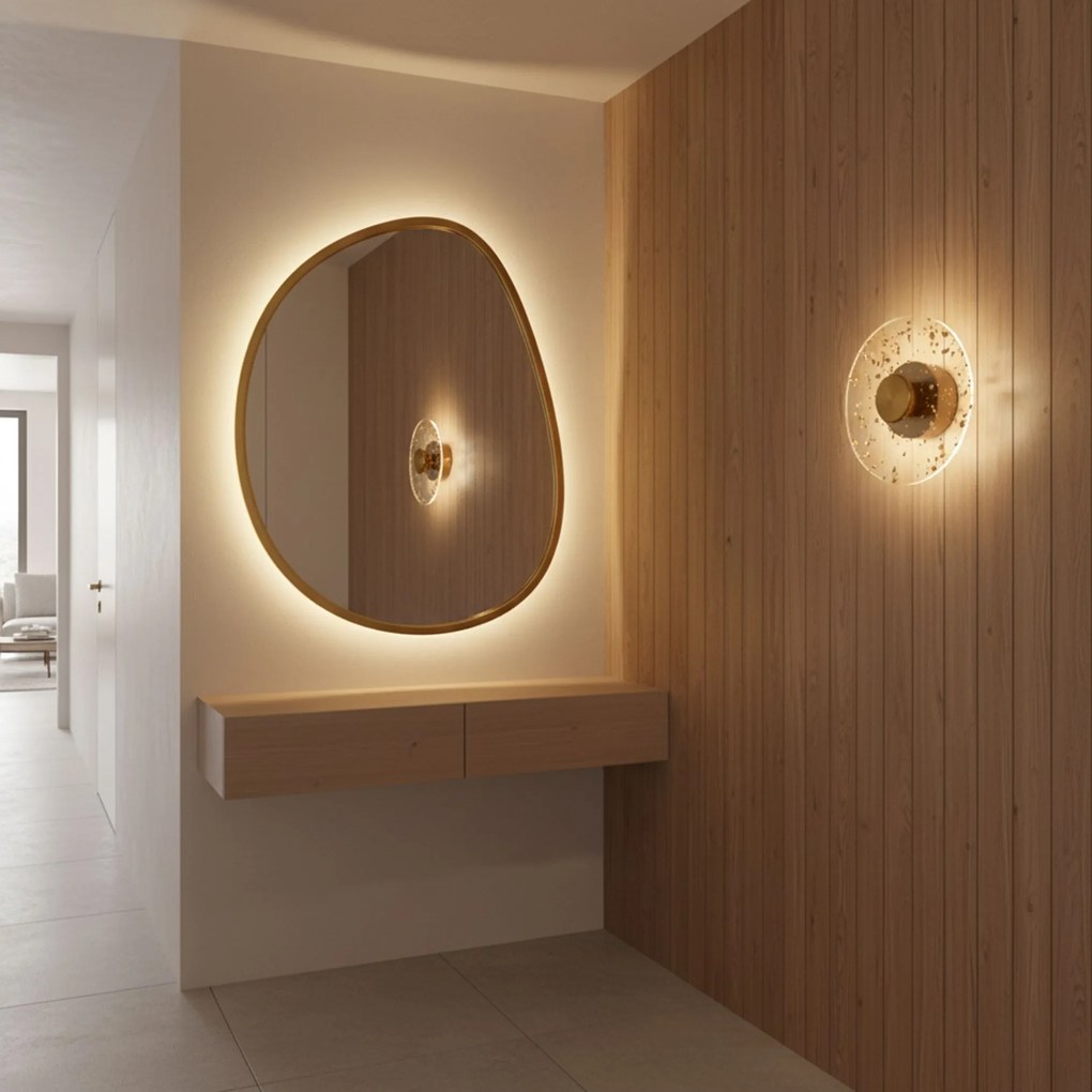 Toolight Toolight, LED nástenné svietidlo 20cm, 3,6W, 4000K, APP1795-W, zlatá matná, OSW-04363