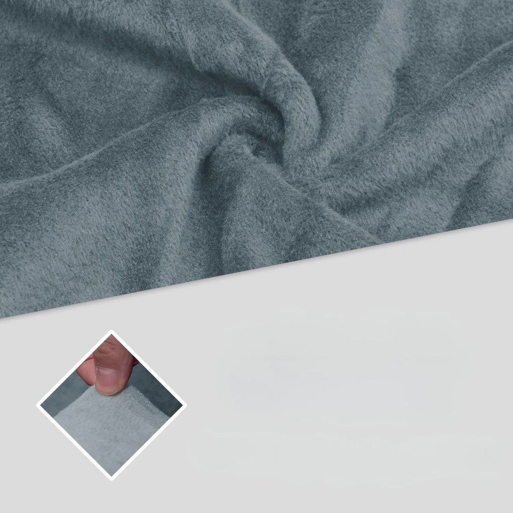 Napínací poťah na kreslo VELTO Farba: Modrosivá