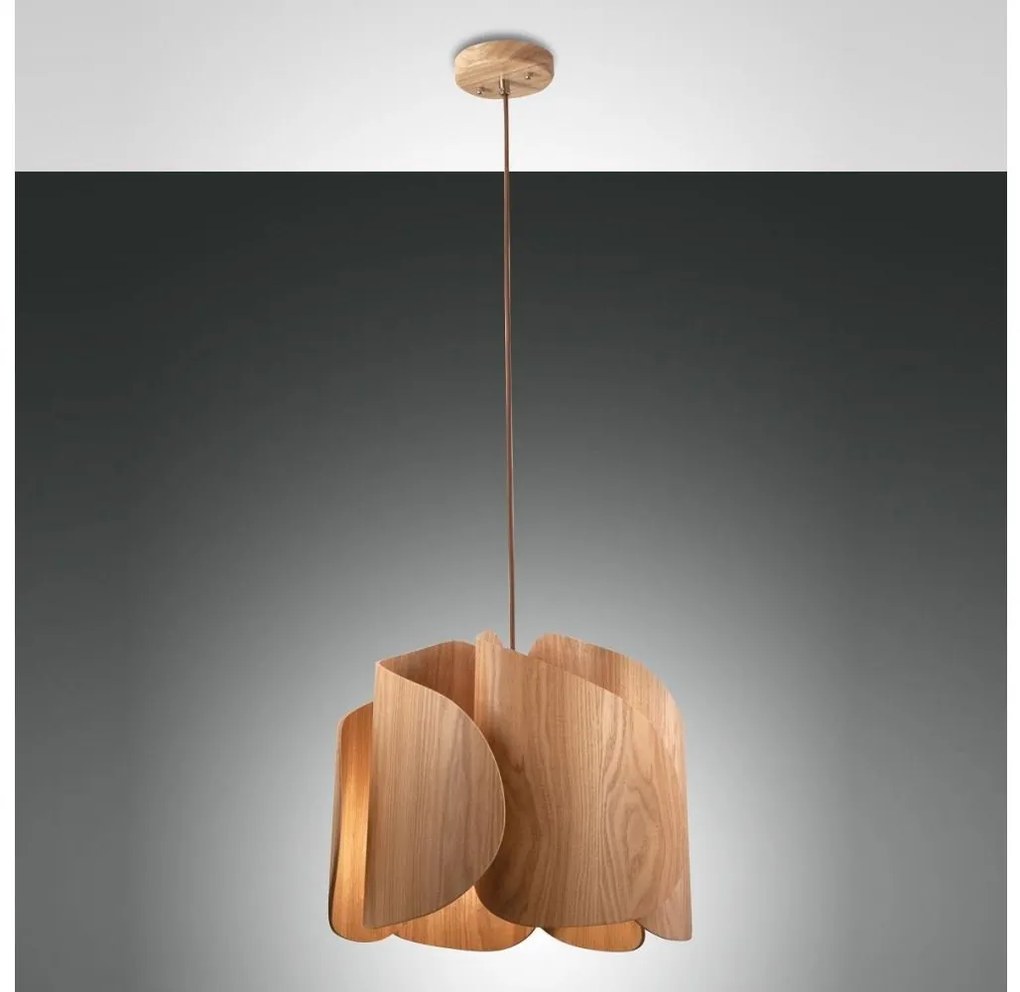 Fabas Luce 3672-40-132 - Luster na lanku PEVERO 1xE27/40W/230V drevo