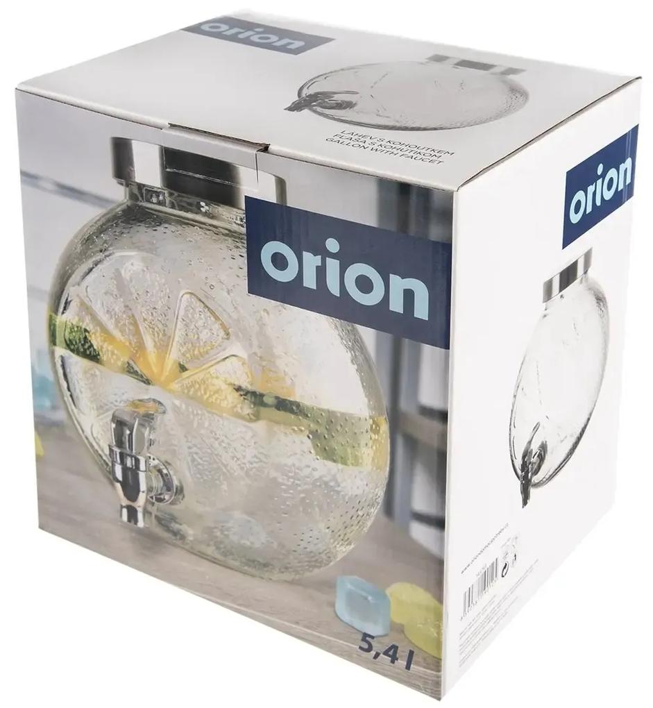 Orion Fľaša sklo+kohútik Citrus, 5,4 l​