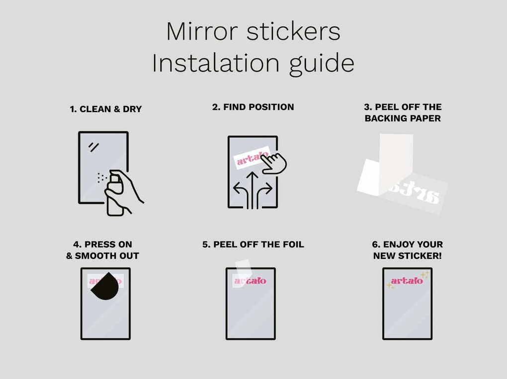 Nálepka na zrkadlo S36 – Love yourself always. 39x3