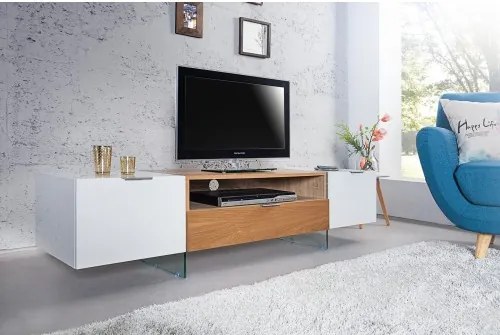 TV-skrinka 36201 160cm Biely vysoký lesk-Komfort-nábytok