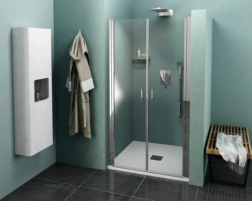 POLYSAN - ZOOM LINE sprchové dveře dvojkřídlé 1200mm, čiré sklo (ZL1712)