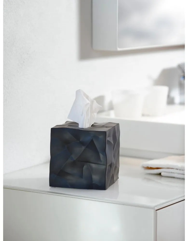 Čierny box na vreckovky Essey Wipy Cube