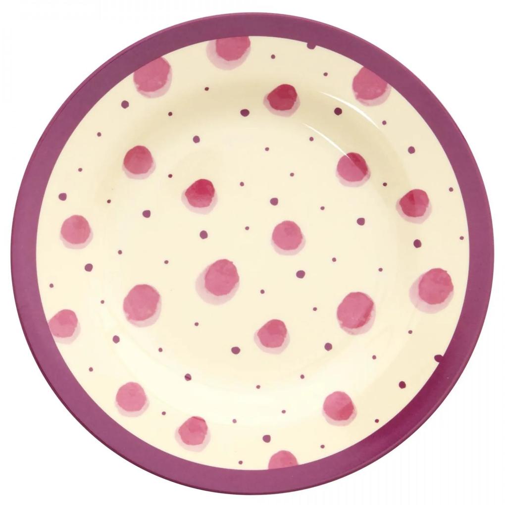 rice Melamínový tanier Pink Watercolor Splash 20 cm