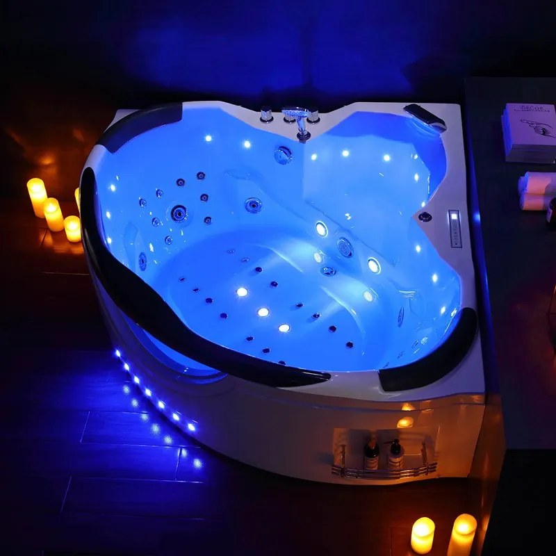 BPS-koupelny Hydromasážna vírivá vaňa EOS 932 155x155 s ohrevom vody, biela
