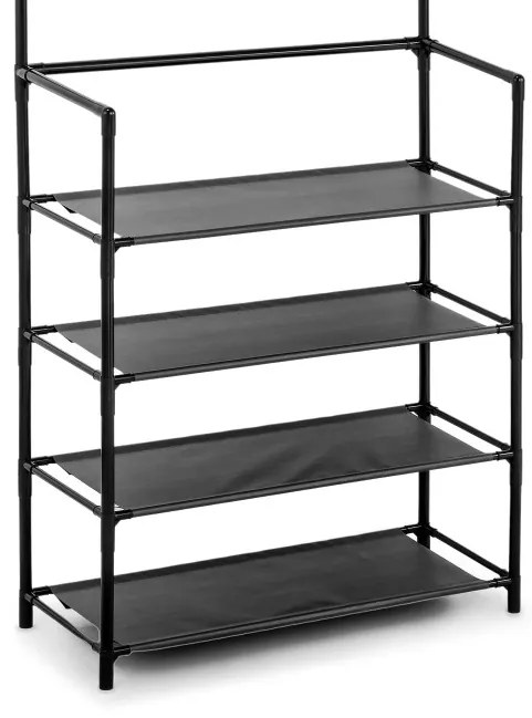 Vešiak na kabáty s botníkom HANI čierny