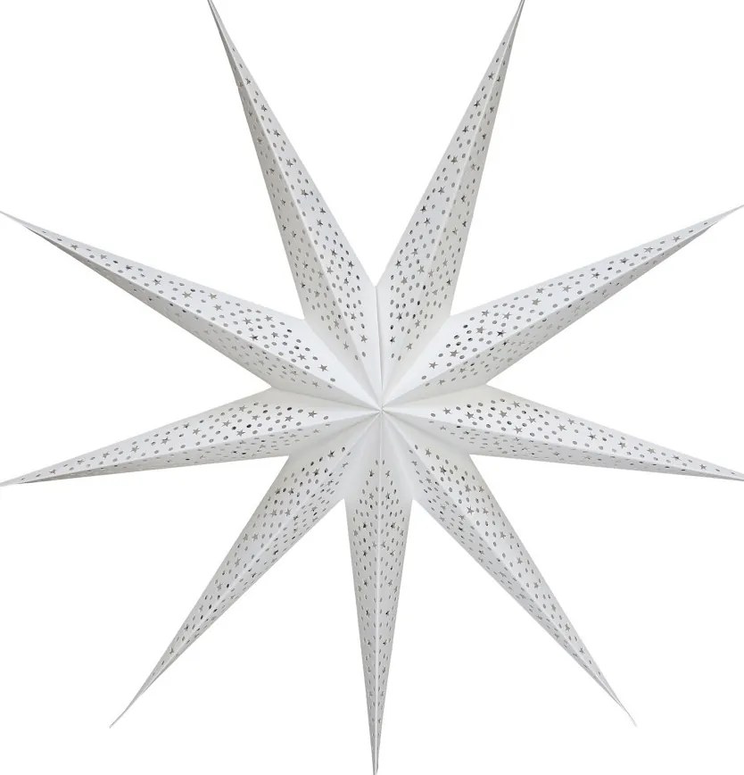 Biela papierová hviezda Vintage - 90 cm