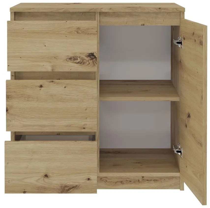 Komoda Musecalo 12 (dub artisan). Akcia -24%. Vlastná spoľahlivá doprava až k Vám domov. 1132868