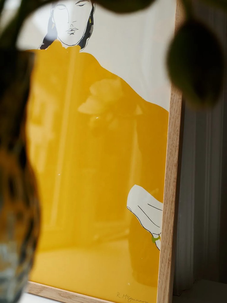 THE POSTER CLUB Autorský plagát Yellow Dress by Rosie McGuinness 50 x 70 cm
