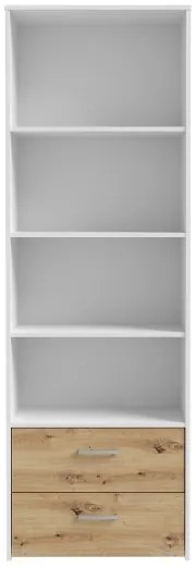 Knižnica URO dub artisan/biela