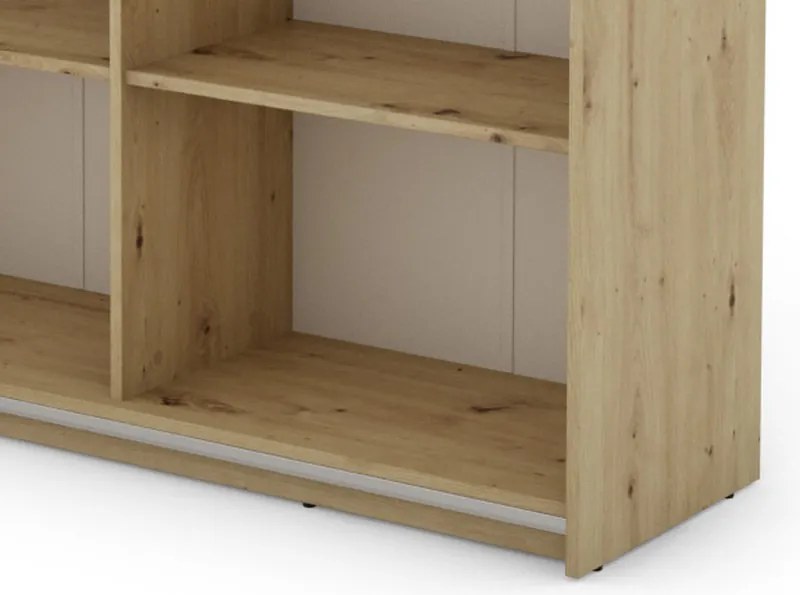 Šatníková skriňa Carlos 125/43 2D, dub artisan, 125 cm