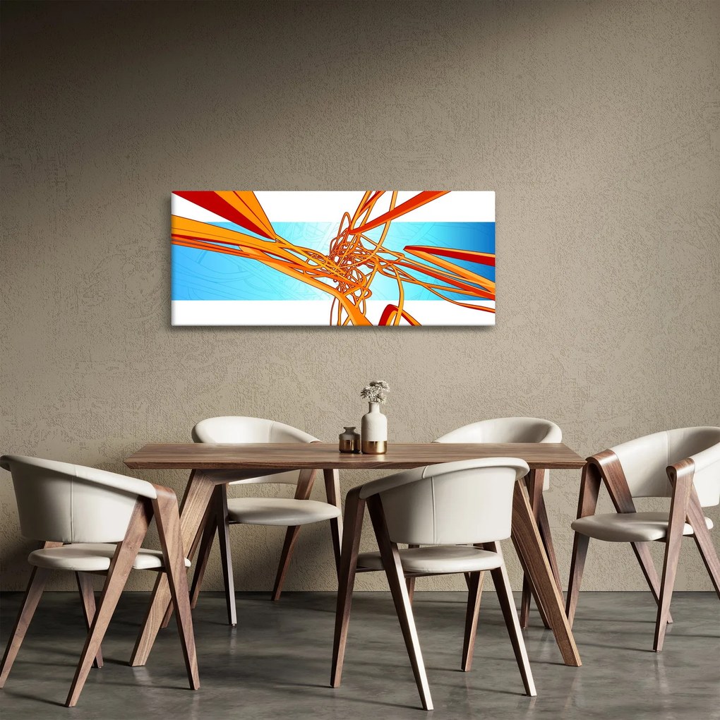 Obraz - Prepletené čiary, abstrakcie (120x50 cm)