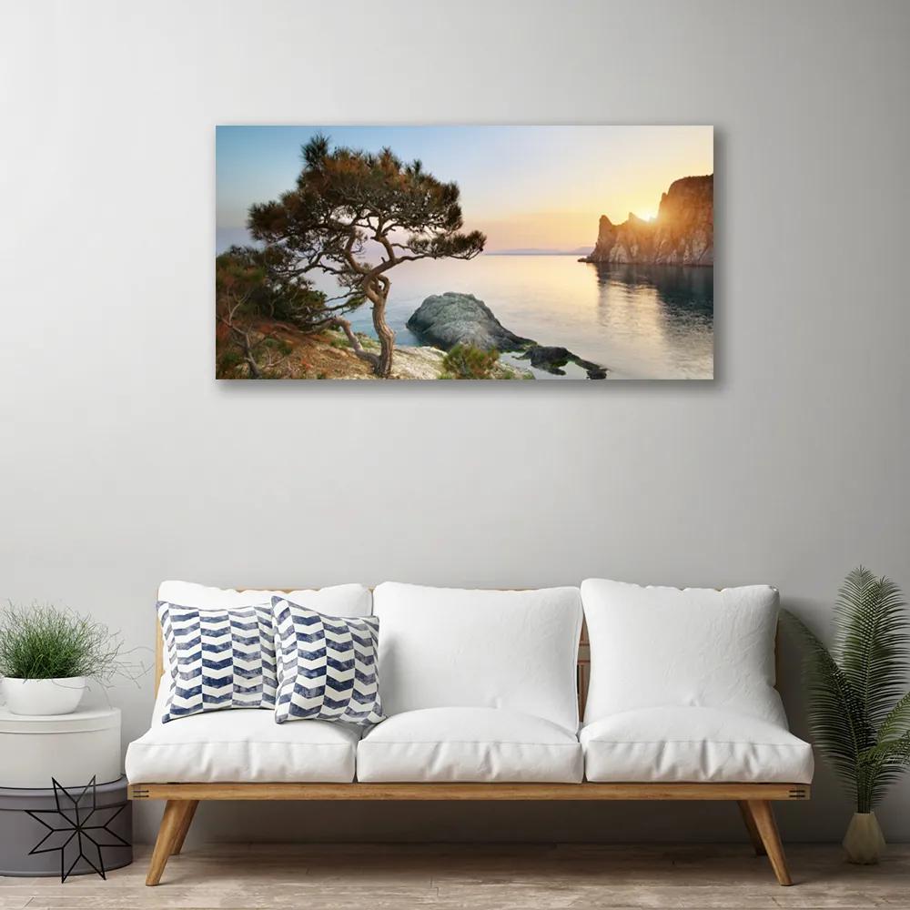 Obraz Canvas Jazero strom príroda 120x60 cm