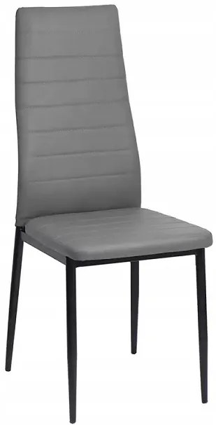PreHouse Elegantná kuchynská stolička v sivej farbe s čalúnením z ekologickej kože