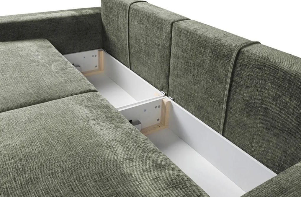 Rozkladacia pohovka Anafi, machovo - zelená látka