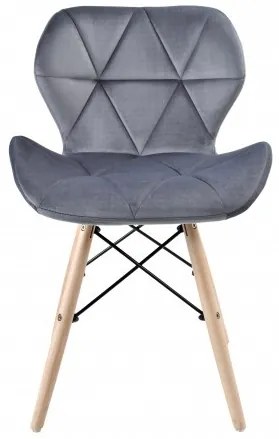 Jedálenská stolička MURET zamatová, grafitová