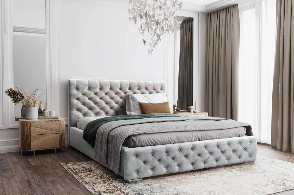 PROXIMA.store - Luxusná čalúnená posteľ VITORIA ROZMER: Pre matrac 160 x 200 cm