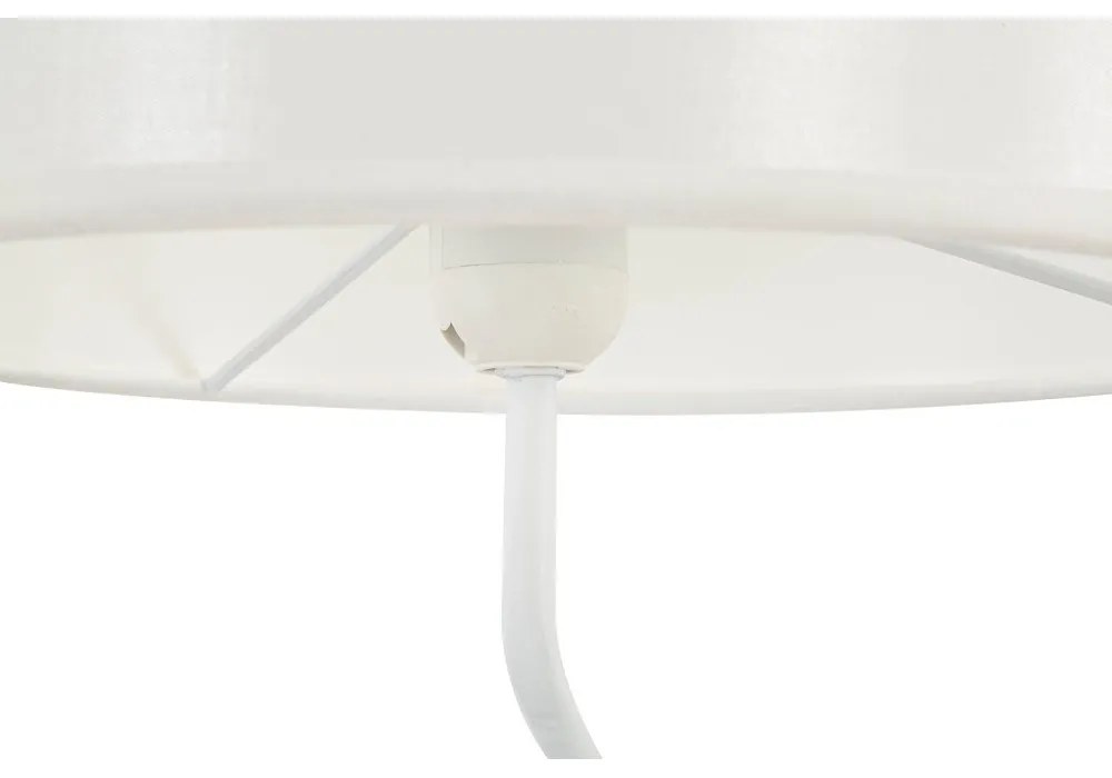 Stolová lampa s textilným tienidlom v bielo-zlatej farbe (výška 90,5 cm) Dancer – Mauro Ferretti