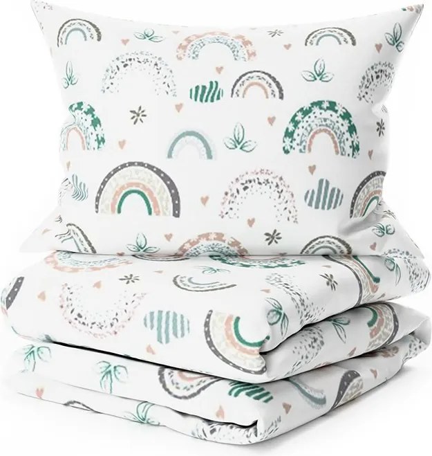 Krepové obliečky do postieľky Renforcé RAINUBI biele Rozmer obliečky: 45 x 65 cm | 90 x 140 cm