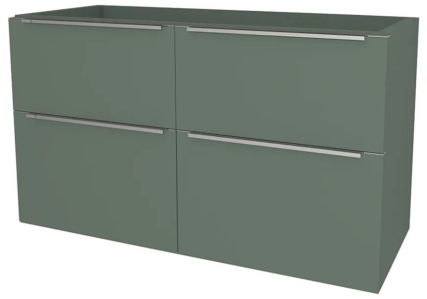 Mereo, Mereo Mailo, kúpeľňová skrinka 121 cm, chróm madlo, Multidecor, Zelená Verde, MER-CN593SZEV1