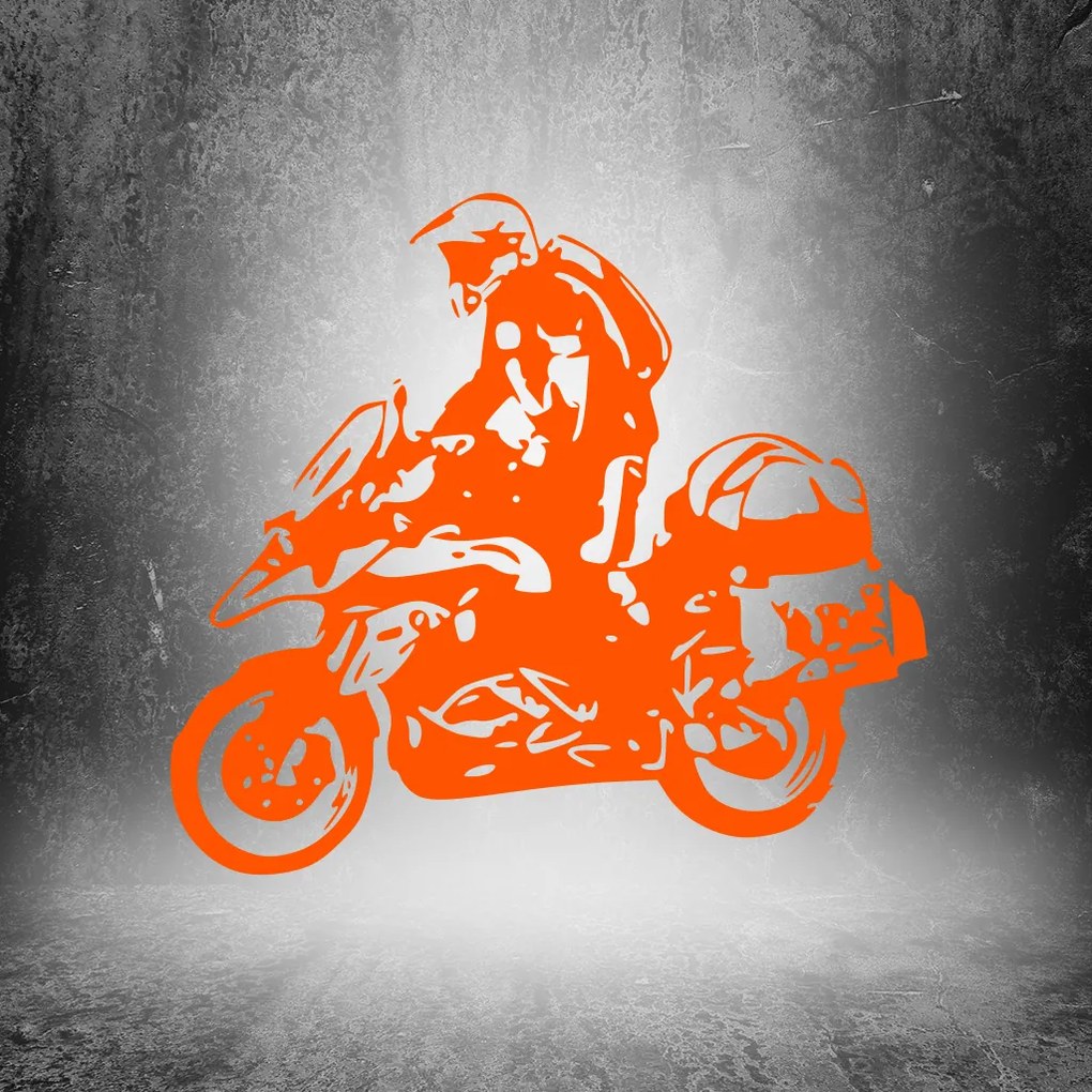 Veselá Stena Samolepka Motorka BMW GS Enduro Farba: černá, Veľkosť: 40 x 36 cm