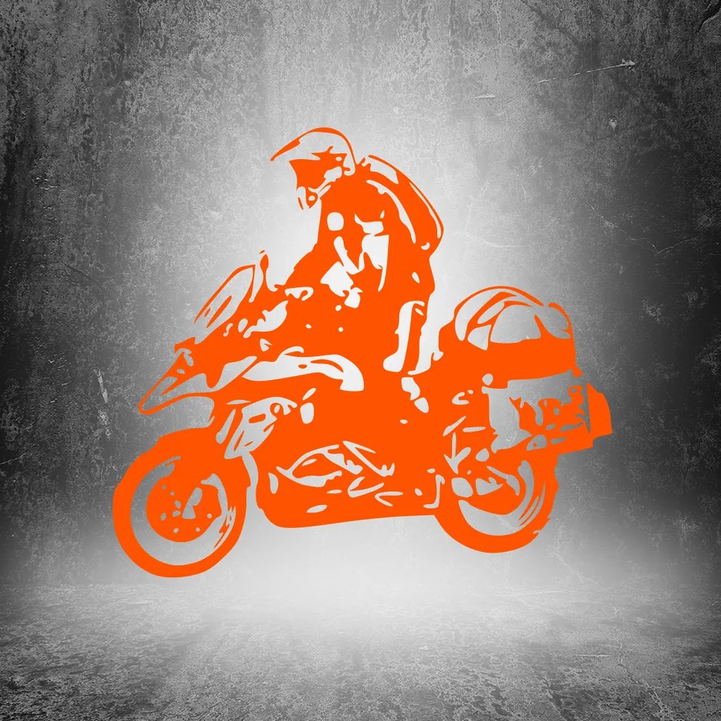 Veselá Stena Samolepka na stenu na stenu Motorka BMW GS Enduro Farba: černá