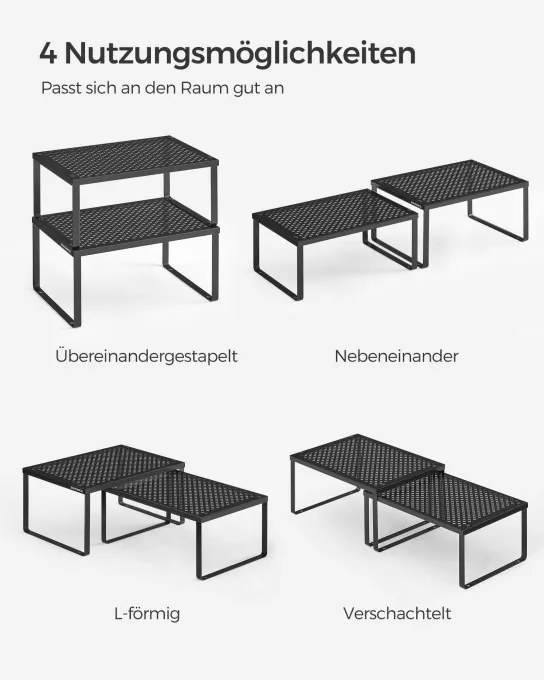 Set štyroch kuchynských políc KCS006B01