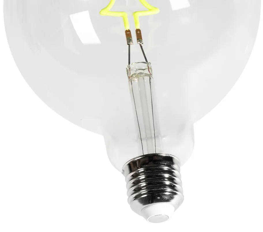 Vianočná LED žiarovka E27 G125 číra 1,8W 100 lm