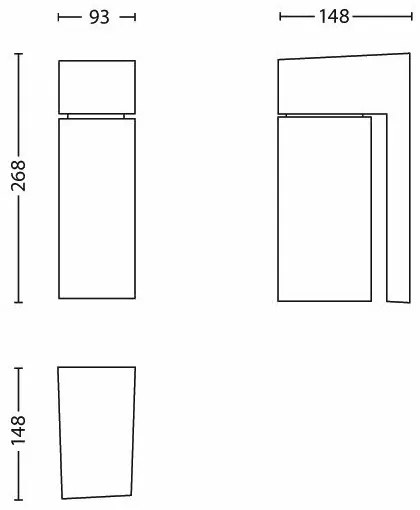 Philips - Vonkajšie nástenné svietidlo BORDER 1xE27/23W/230V IP44 šedá