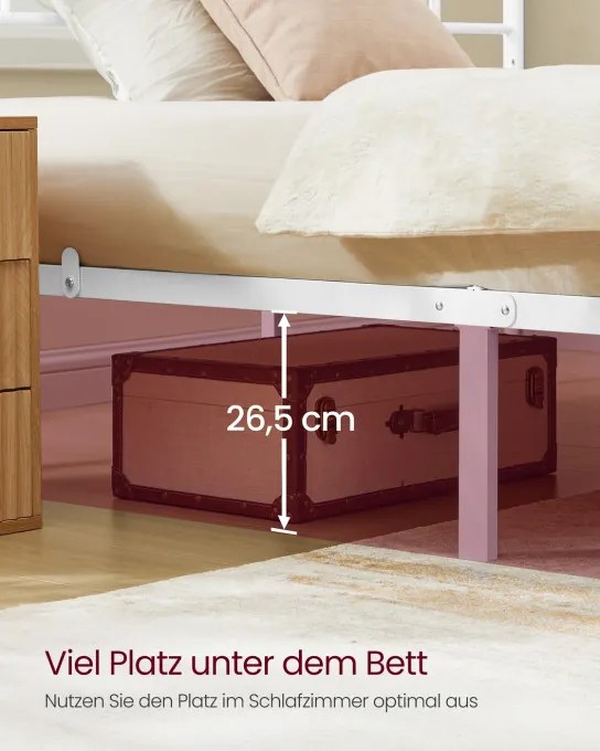 Kovová manželská posteľ 140 cm RMB064WG01