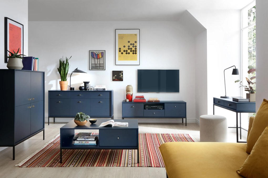 PIA Komoda so zásuvkami Mono - navy