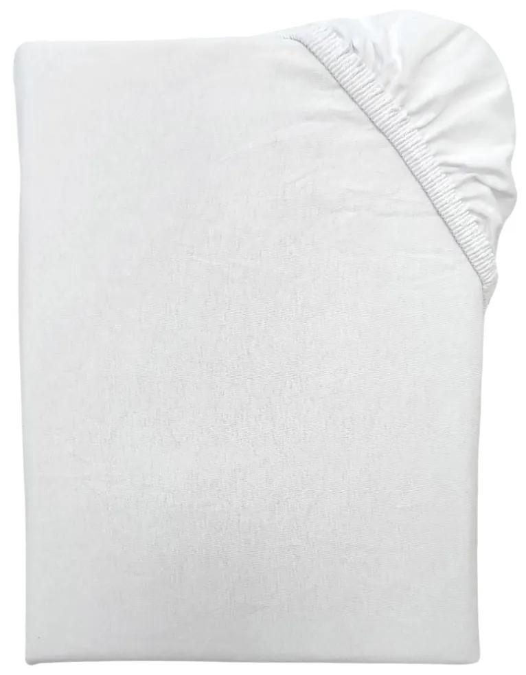 Posteľná plachta jersey biela TiaHome - 180x200cm